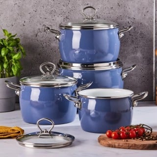 Garnki emaliowane z...