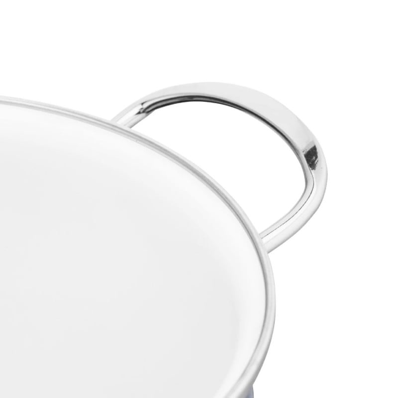 Garnki emaliowane z pokrywkami Altom Balbina zestaw 4 garnków emaliowanych niebieskie