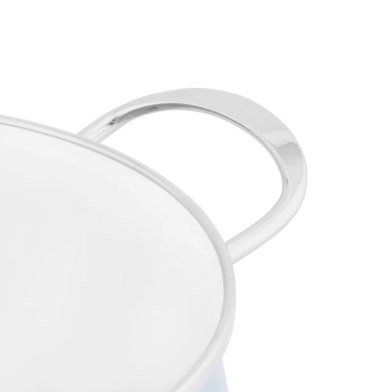 Garnki emaliowane z pokrywkami Altom Balbina zestaw 4 garnków emaliowanych zielone