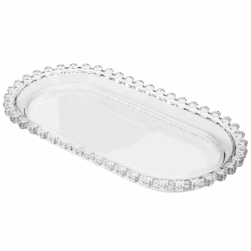 Patera szklana owalna na ciasto tort 25 x 13 cm Altom Design Bloom