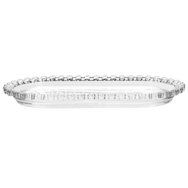 Patera szklana owalna na ciasto tort 25 x 13 cm Altom Design Bloom