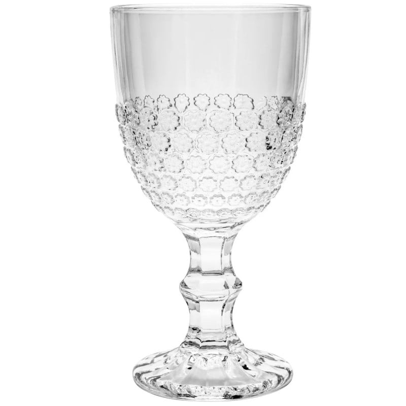 Szklanki kryształowe na stopce do napojów wody soku 340 ml zestaw 6 szt Altom Design Bloom