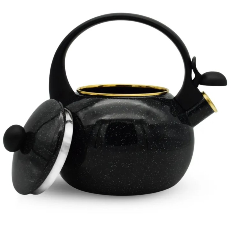 Czajnik tradycyjny z gwizdkiem emaliowany 2.2 L czarny sky Meyerhoff