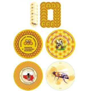 Zakrętki do słoików na przetwory 8,2 cm Miód zestaw 10 szt - 6-zaczepowe Altom Design