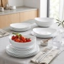Serwis obiadowy Prometeus 36 elementów białe talerze dla 12 osób