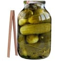 Słoik szklany typu Twist do kiszenia ogórków na przetwory 4 litry z zakrętką i szczypcami Altom Design