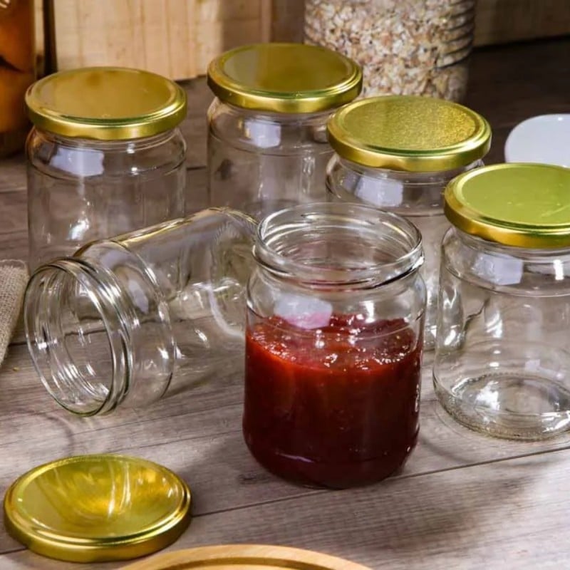 Słoiki szklane 520 ml na przetwory miód konfitury i dżemy typu twist z zakrętką komplet 6 szt Altom Design