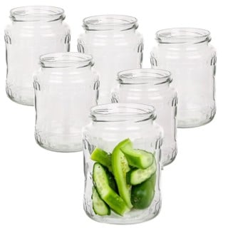 Słoiki szklane 720 ml na przetwory miód dżemy kiszone ogórki z zakrętką typu twist komplet 6 szt Altom Design