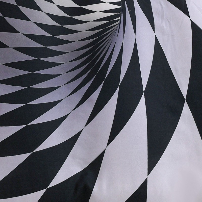 Pościel 160x200 bawełna satynowa wzór 5D dwustronna GierekHoff gruba 3 części GH 3128 Hipnotyczny Tunel