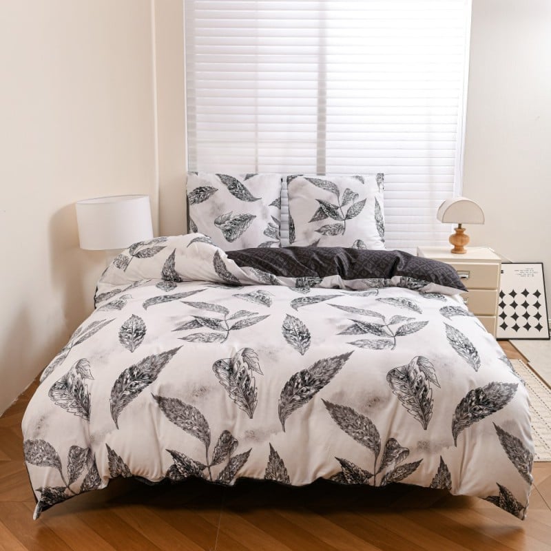 Pościel 160x200 bawełna satynowa dwustronna GierekHoff gruba 3 części GH 3135 Lekkość Pióra