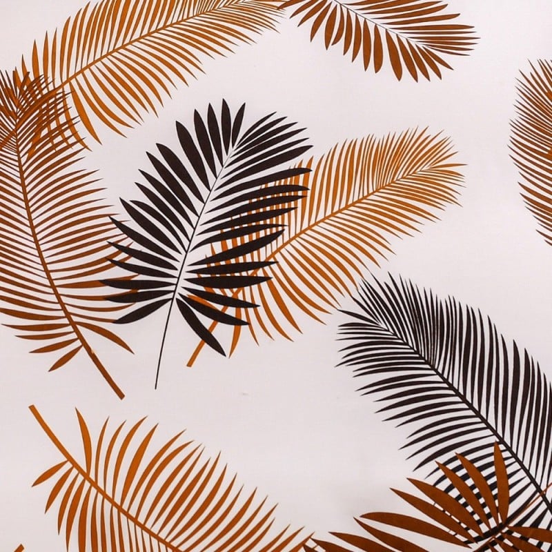 Pościel 140x200 bawełna satynowa dwustronna GierekHoff gruba 2 części GH 3137 Karmelowa Palma