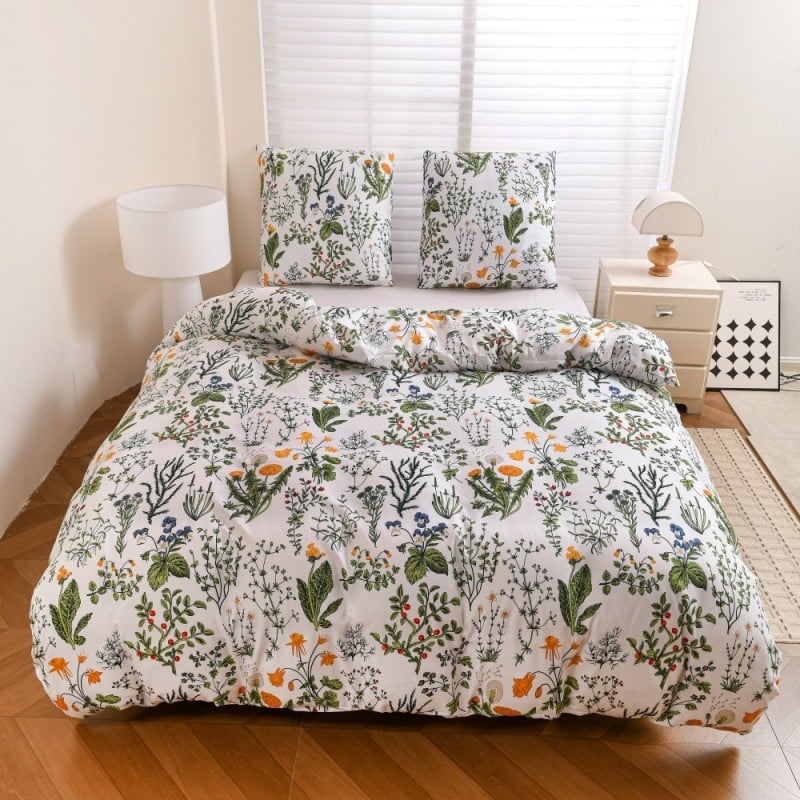 Pościel 140x200 bawełna satynowa dwustronna GierekHoff gruba 2 części GH 3143 Majowy Poranek