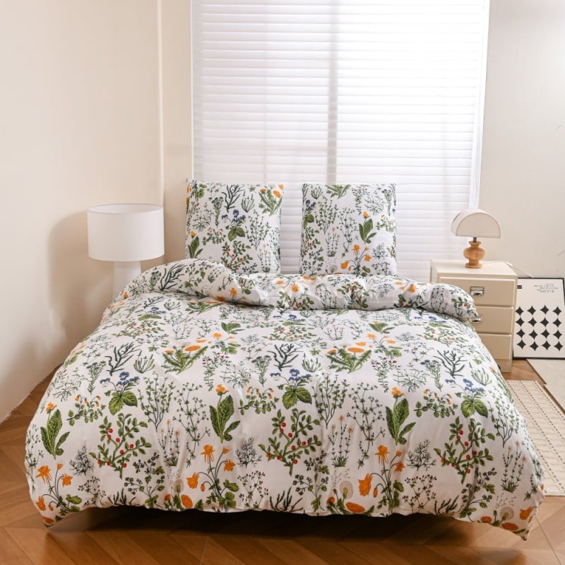 Pościel 160x200 bawełna satynowa dwustronna GierekHoff gruba 3 części GH 3143 Majowy Poranek