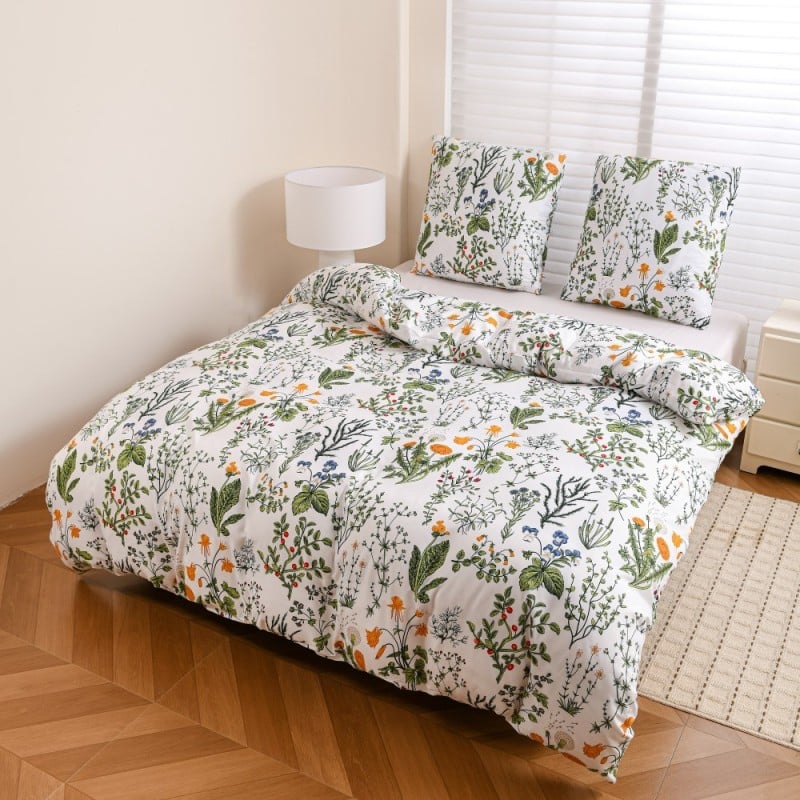 Pościel 200x220 bawełna satynowa dwustronna GierekHoff gruba 3 części GH 3143 Majowy Poranek