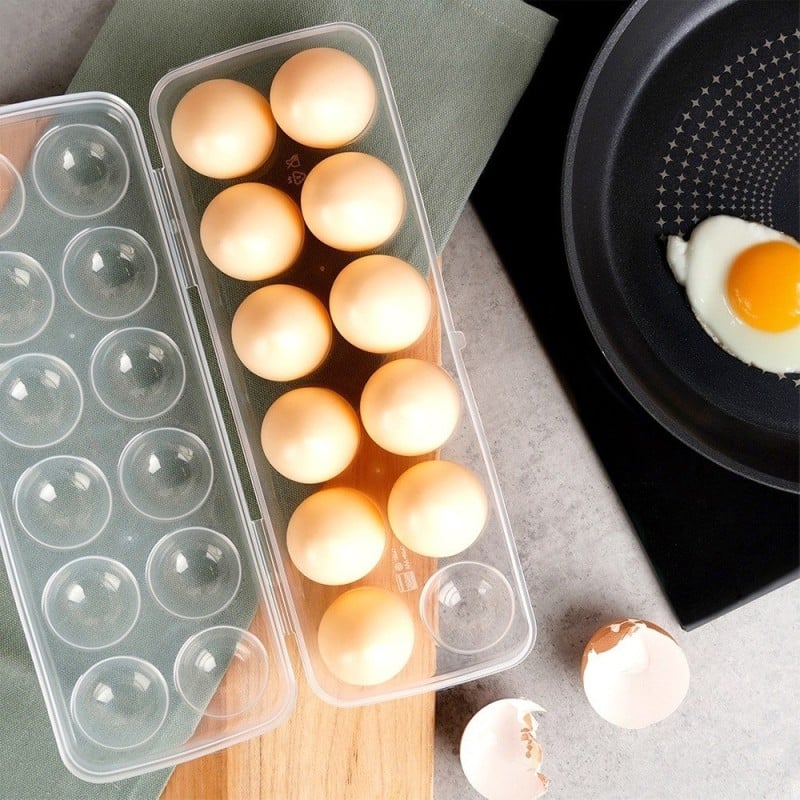 Pojemnik na jajka 12 sztuk pudełko wytłaczanka organizer do lodówki Fresh Box Bager