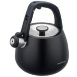 Czajnik z gwizdkiem tradycyjny stalowy 2.5L gaz indukcja czarny matowy Klausberg