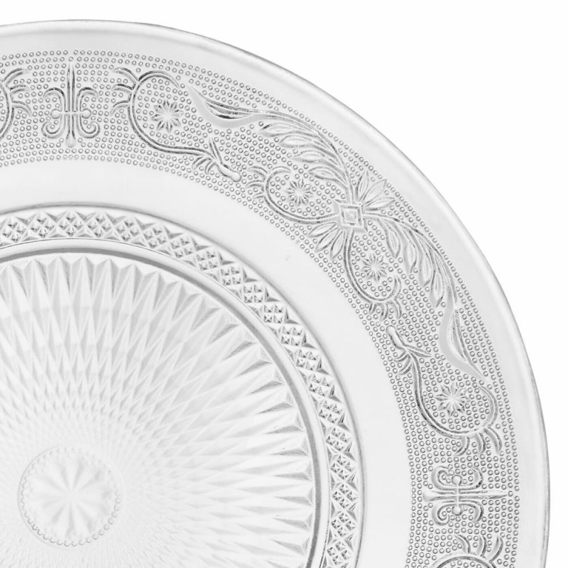 Talerzyki deserowe 15 cm i patera 25 cm szklane GierekHoff Palazzo zestaw 13 sztuk spodek na ciasto deser