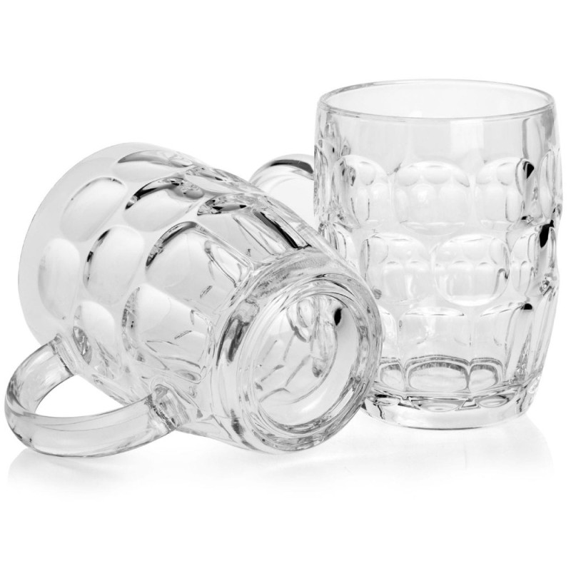 Kufle do piwa 540 ml GierekHoff Beer z uchem szklany zestaw kufli 6 sztuk
