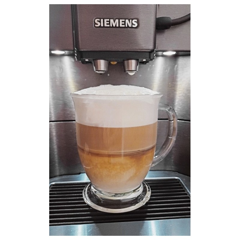 Szklanki z uchem 400 ml duże GierekHoff Mega Vista szklany kubek na nóżce do kawy herbaty drinków deserów kubas