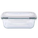 Szklany pojemnik 370 ml na żywność jedzenie Altom Design Fresh pudełko z pokrywką lunchbox prostokątny hermetyczny