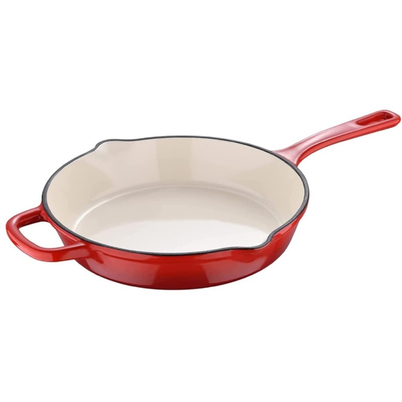 Zestaw 3 patelnie żeliwne emaliowane 20/25/30 cm GierekHoff Żeliwna Tradycja ciężkie głębokie indukcja gaz ognisko grill GH 6002