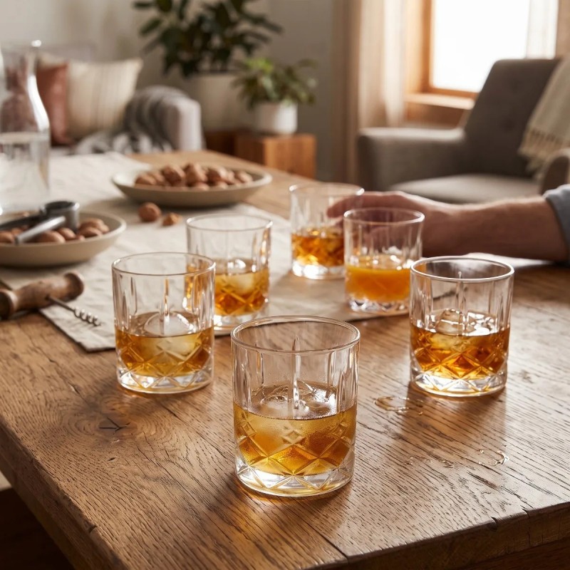 Szklanki do whisky 350 ml drinków napojów Altom Splendor zestaw 6 szklanek grube szkło