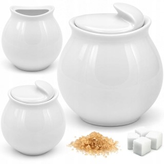 Cukiernica porcelanowa pojemnik na cukier 300 ml cukierniczka z pokrywą Tragar