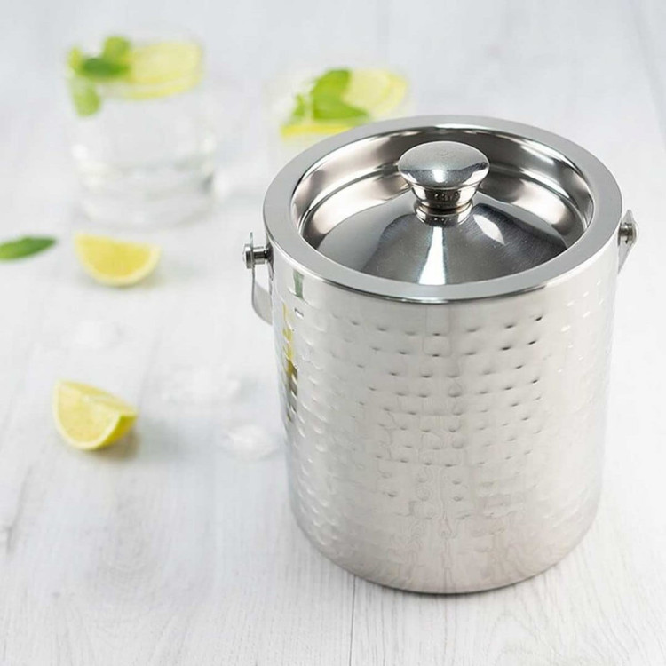 Wiaderko do lodu KingHoff KH 1503 szampana stalowe cooler na lód Wiaderko do lodu KingHoff KH 1503 szampana stalowe cooler na lód