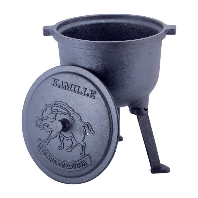 Kociołek myśliwski Kamille KM 4808V garnek żeliwny 15 L Kociołek myśliwski Kamille KM 4808V garnek żeliwny 15 L